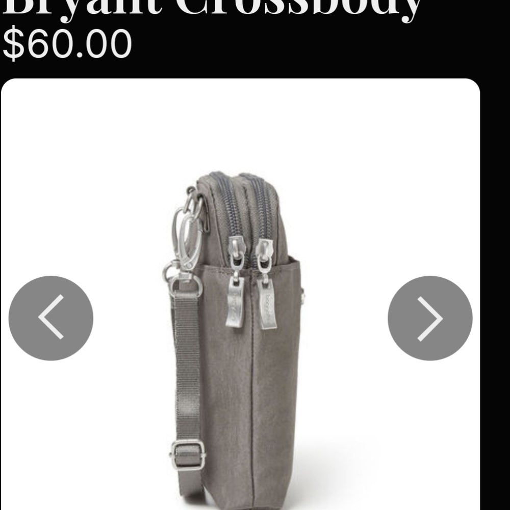 Gray Crossbody Bag